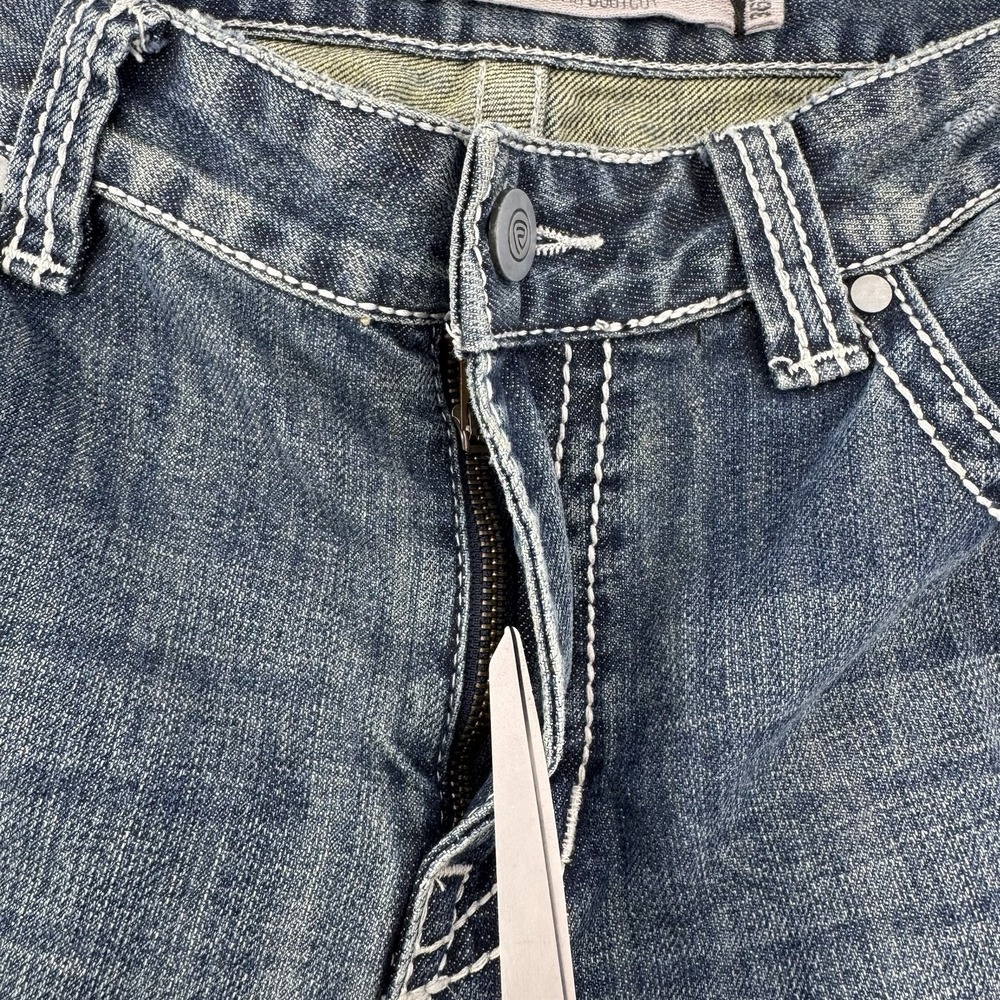 Rock & Roll Denim Jeans Mens 36x30 Blue Pistol Regular Fit Stackable Bootcut - Picture 7 of 16